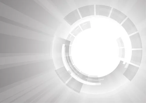 Vector : Abstract white circle on white background Stock Illustration