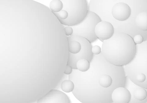 Vector : Abstract white circles on white background Stock Illustration