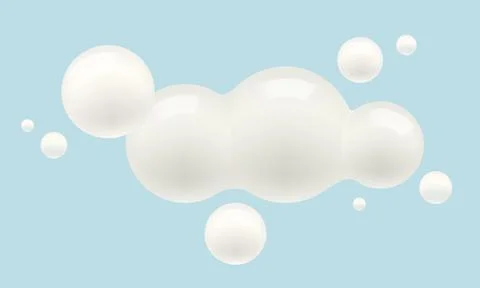 Vector abstract white cloud in realistic style. Vector digital cloud. 库存插图