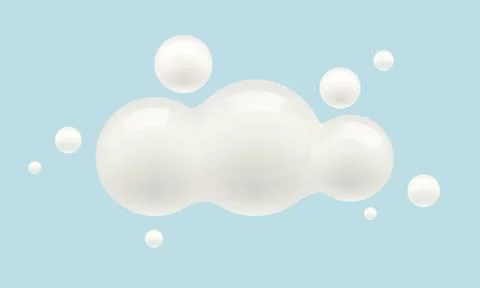 Vector abstract white cloud in realistic style. Vector digital cloud. Illustrazione stock