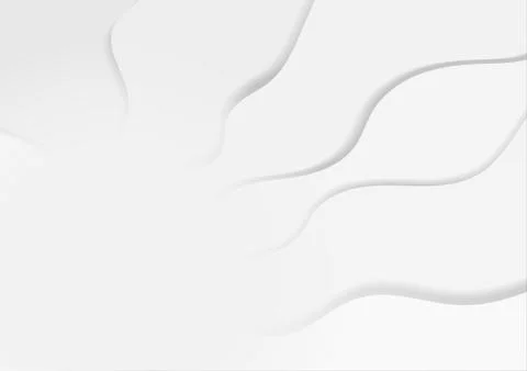 Vector : Abstract white curves and shadow on white background Stock Illustration