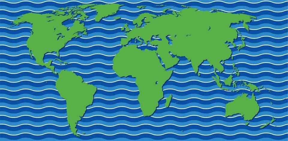 Vector abstract world map Illustrazione stock