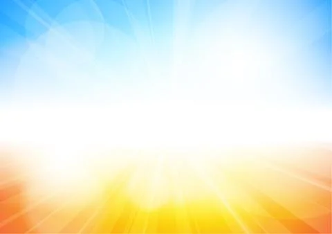 Vector : Abstract yellow and orange sun shine with bokeh Stock Illustration