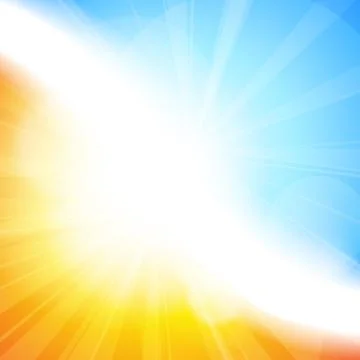 Vector : Abstract yellow and orange sun shine with bokeh Stock Illustration
