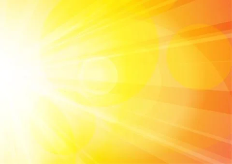 Vector : Abstract yellow and orange sun shine with bokeh Stock Illustration