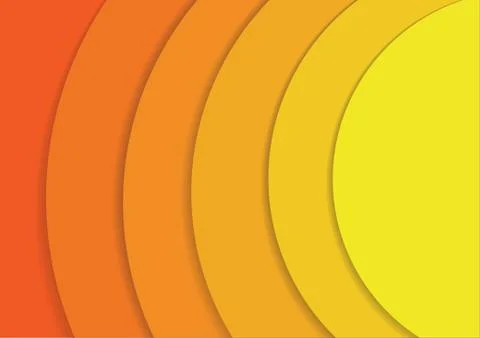 Vector : Abstract yellow and orange circles layer with shadow Stock Illustration