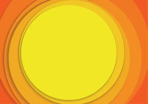 Vector : Abstract yellow and orange circles layer with shadow Stock Illustration
