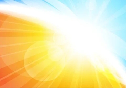 Vector : Abstract yellow and orange with stripe and len flare background Stock Illustration