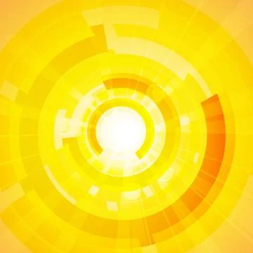 Vector : Abstract yellow circles on yellow orange background Stock Illustration
