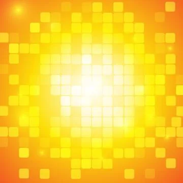 Vector : Abstract yellow square background Stock Illustration