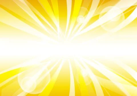 Vector : Abstract yellow stripe sun shine and empty space circle for text Stock Illustration