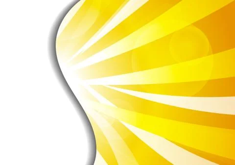 Vector : Abstract yellow stripe sun shine and empty space circle for text Stock Illustration