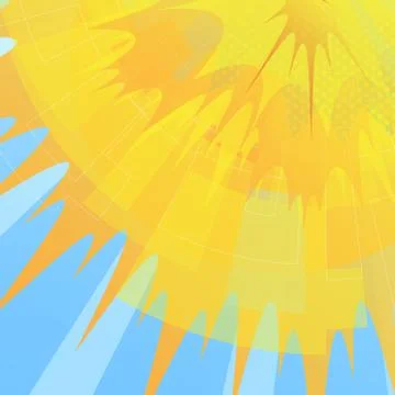Vector abstract, yellow summer sun geometric background. Stock Illustration