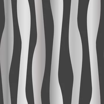 Vector Abstract Zebra Stripes Silver Gradient on Dark Gray seamless pattern Stock Illustration