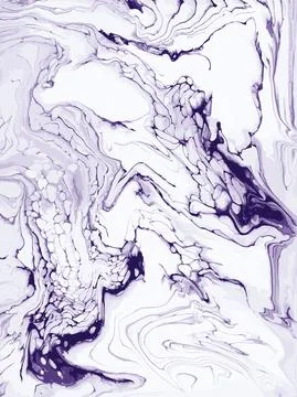 Vector abstraction with bubbles and marble effect in violet on white. Stock Illustration