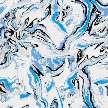 Vector abstraction in fluid art style texture in light blue tones. Stock Illustration