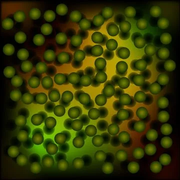 Vector abstraction. Microorganisms in water 스톡 일러스트