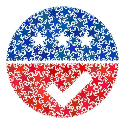 Vector Accept American Collage of Stars in American Democratic Colors Stock Illustration