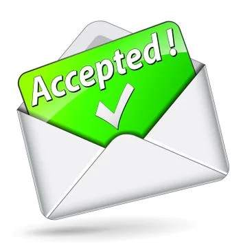 Vector accepted message Stock Illustration