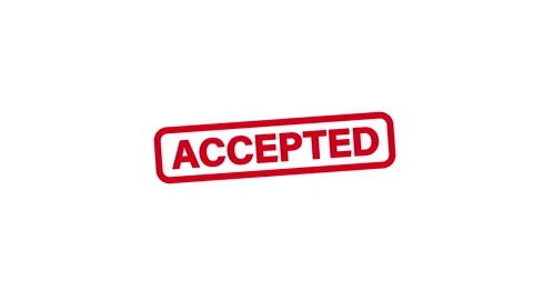 Vector accepted stamp, Accepted square grunge sign 4k animation Stock Footage 285420264