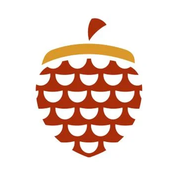 Vector acorn sign Stock Illustration