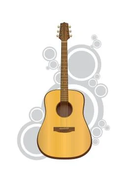 Vector acoustic guitar Stock Illustration