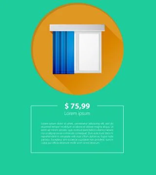 Vector ad layout for window louvers Stock Illustration
