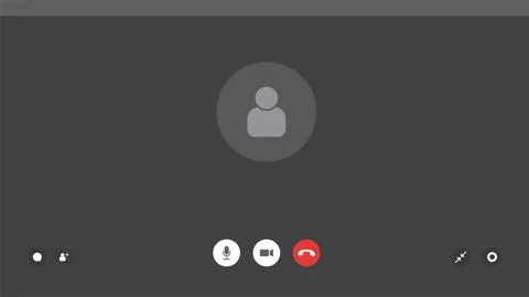 Vector adjustable graphics. Video chat user interface, call screen, call scre Stock Illustration