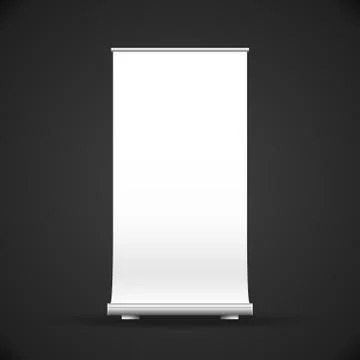 Vector advertising roll up mockup. Stock-Illustration