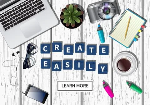 Vector advertising setting banner Stock Illustration