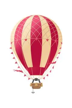 Vector aerostat hot balloon Stock Illustration