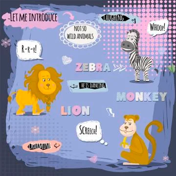 Vector African animals Stock Illustration