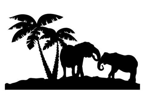 Vector African landscape Illustrazione stock