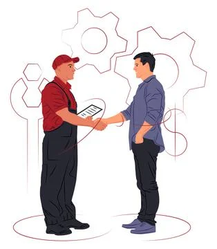 Vector agreement in shadow of sharp lines style Stock Illustration