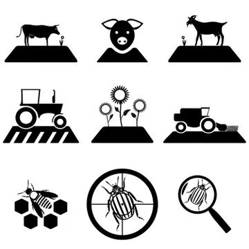 Vector agricultural set Illustrazione stock