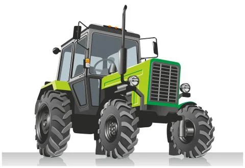 Vector Agricultural Tractor Stock Illustration