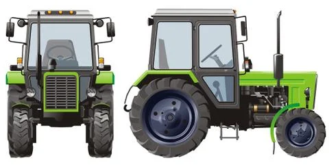 Vector Agricultural Tractor Stock Illustration