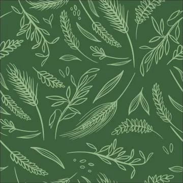 Vector Agriculture Seamless Pattern Stock Illustration