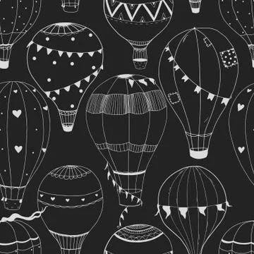 Vector air baloon pattern Illustrazione stock