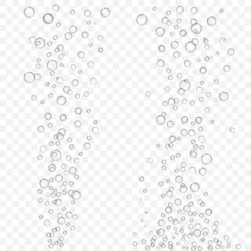 Vector air bubbles texture set isolated Stock Illustration
