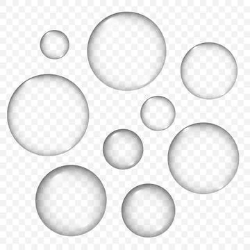 Vector air bubbles texture set isolated 스톡 일러스트