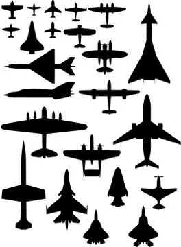 Vector airplane icons eps8 Stock Illustration