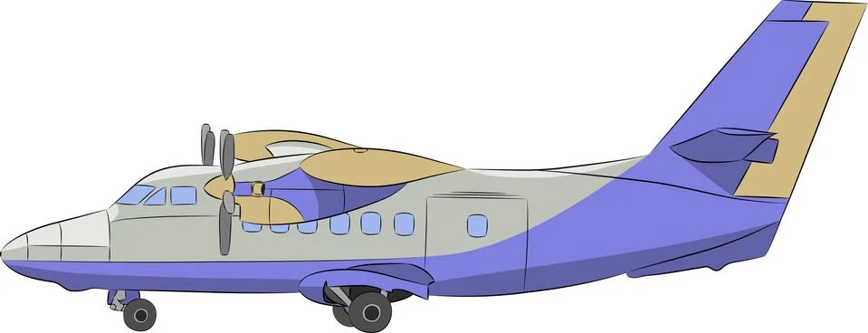 Vector. Airplane with propellers Stock Illustration