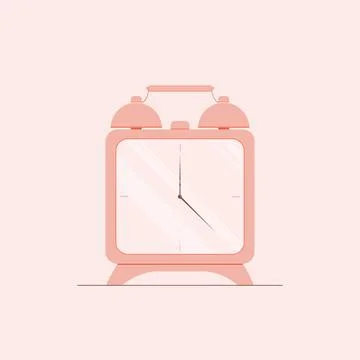 Vector alarm clock icon. Flat design style. Simple icon. Stock Illustration