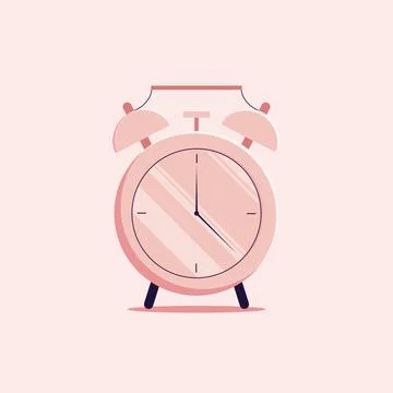Vector alarm clock icon. Flat design style. Simple icon. Stock Illustration