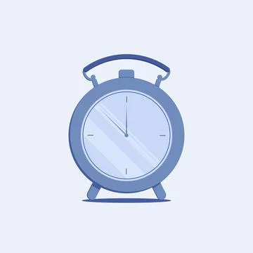 Vector alarm clock icon. Flat design style. Simple icon. Stock Illustration