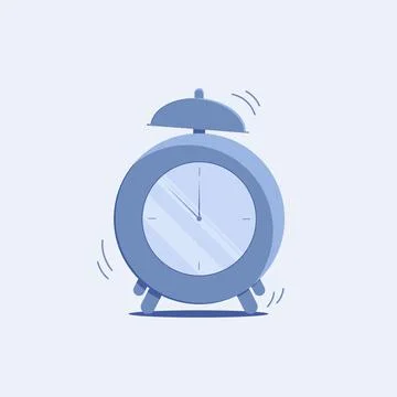 Vector alarm clock icon. Flat design style. Simple icon. Stock Illustration