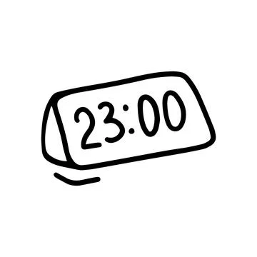 Vector alarm clock isolated on white background. Back to school icon for Stock Illustration