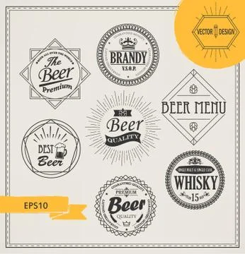Vector alcohol logos and emblems Stock Illustration