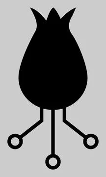 Vector Alien Egg Circuit Icon Illustration Stock Illustration